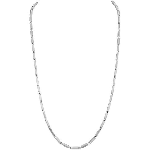 CHRIST Halsschmuck aus 585 Weißgold mit flachen Gliedern.