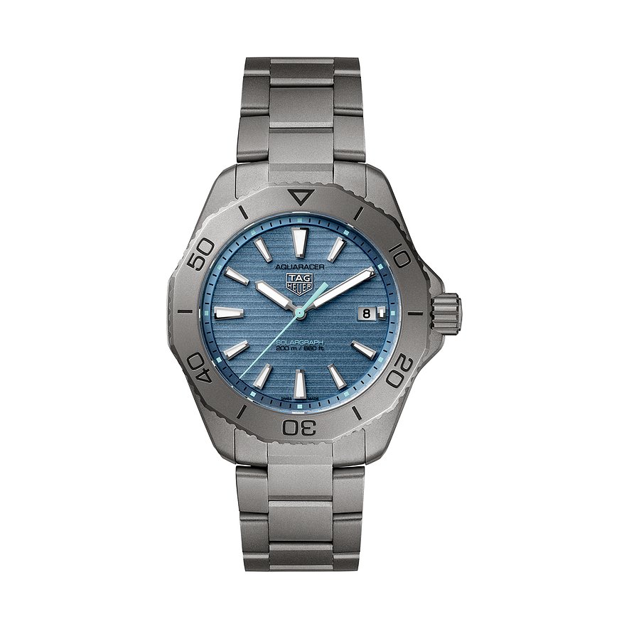 TAG Heuer Unisexuhr Aquaracer Professional 200 Solargraph WBP1182.BF0000, Unisex, Edelstahl, Armband: Edelstahl, Solar, analog