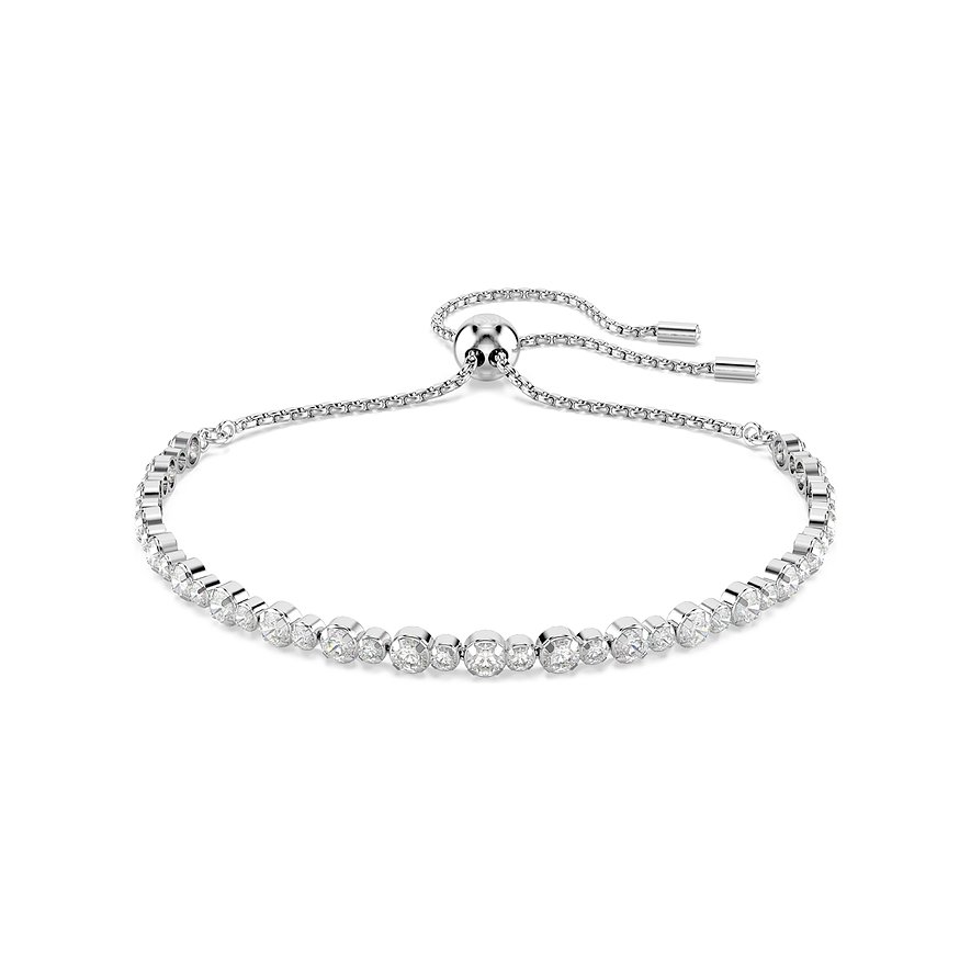 Swarovski Armband aus Metall mit weißen Kristallen.