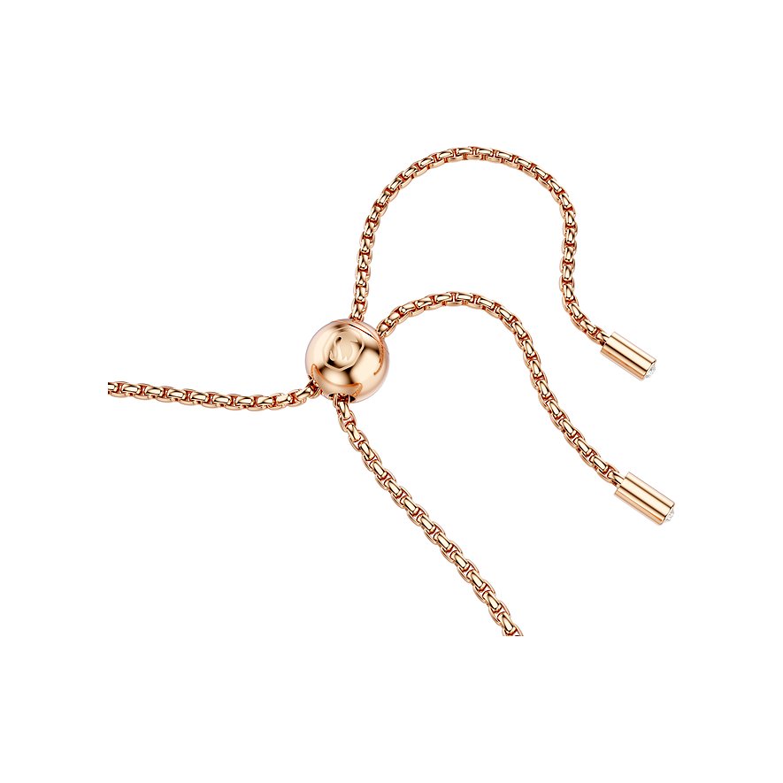 Swarovski Armband aus rosévergoldetem Metall mit Kristallen.