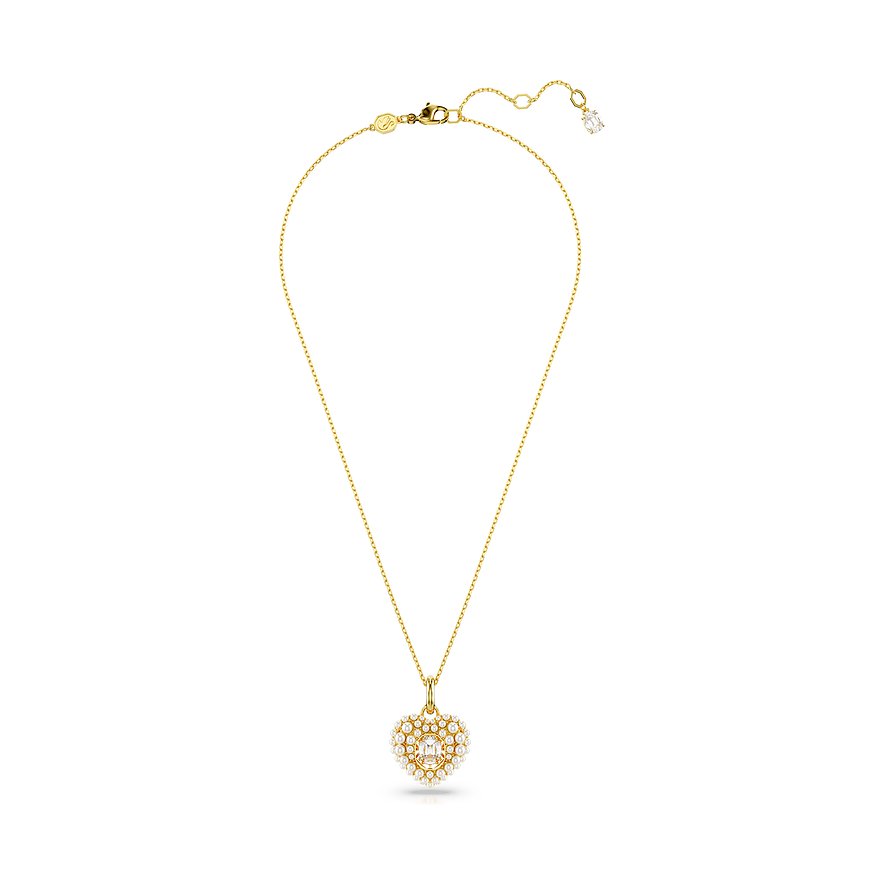 Swarovski Kette Idyllia, Swarovski-Kristall, Damen, Metall, weiß