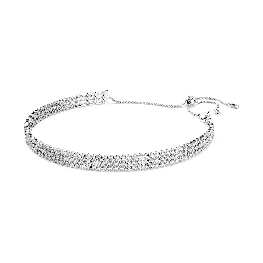 Swarovski Kette Matrix, Swarovski-Kristall, Damen, Metall, weiß