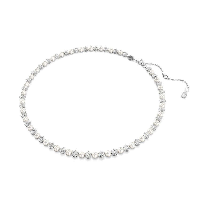 Swarovski Kette Matrix, Swarovski-Kristall, Damen, Metall, weiß