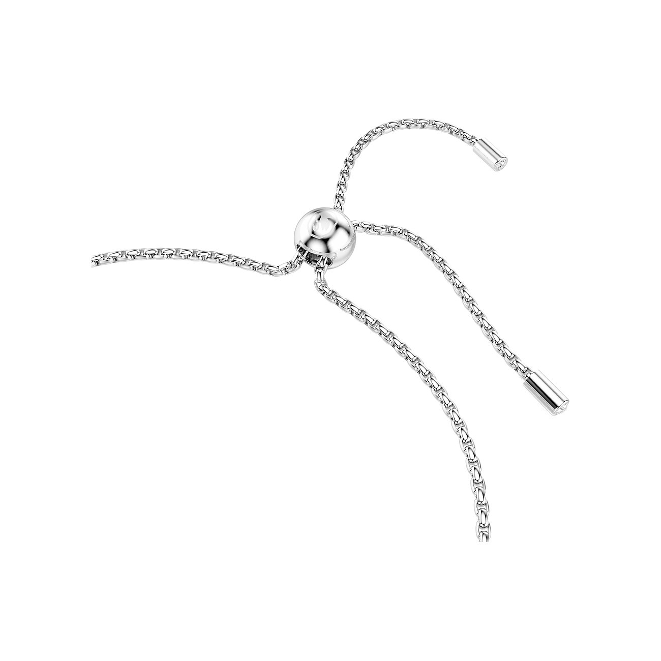Swarovski Armband aus Metall mit Farbstein und silberfarbenen Gliedern.