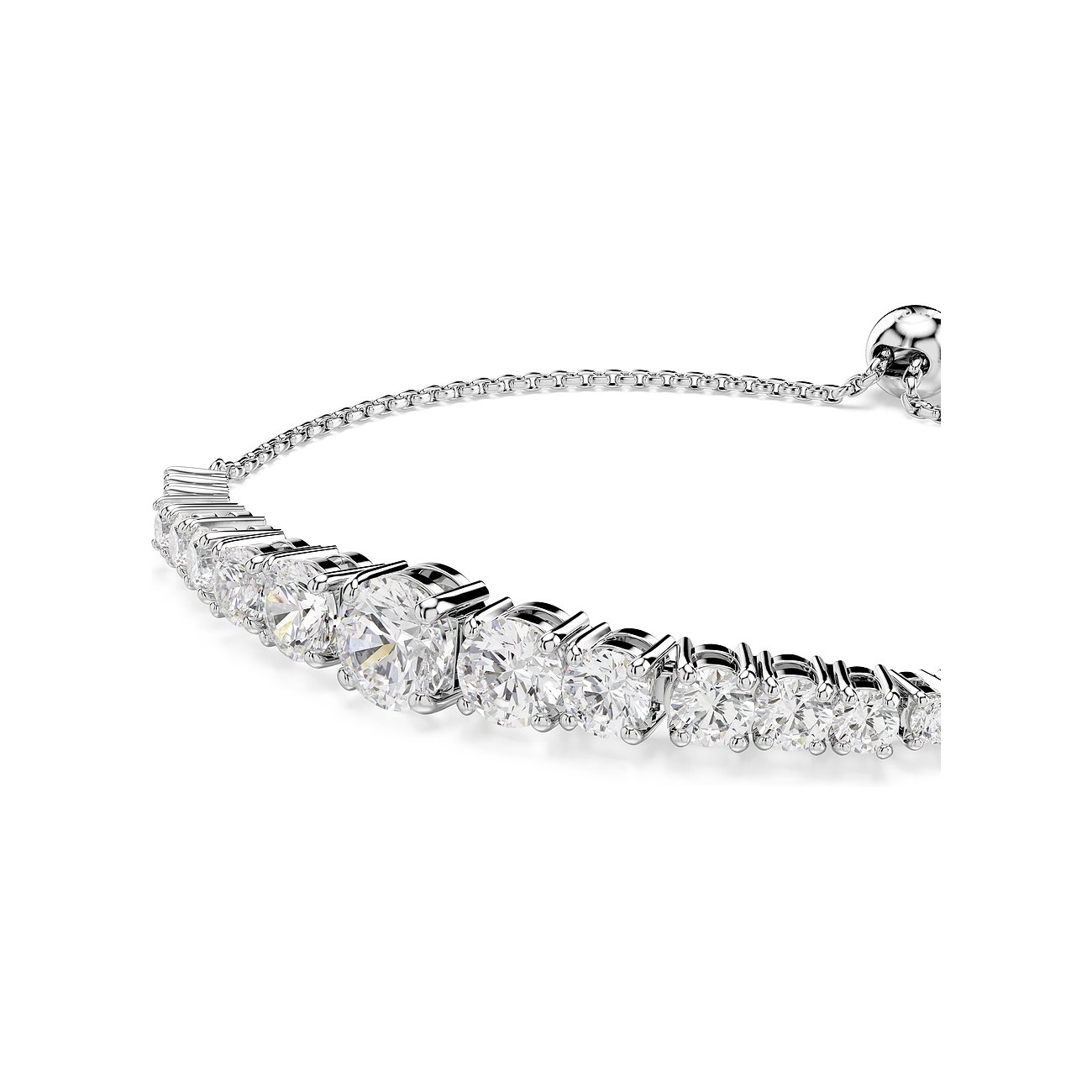 Swarovski Armband aus Metall mit Swarovski-Kristallen, als Schlangenkette.