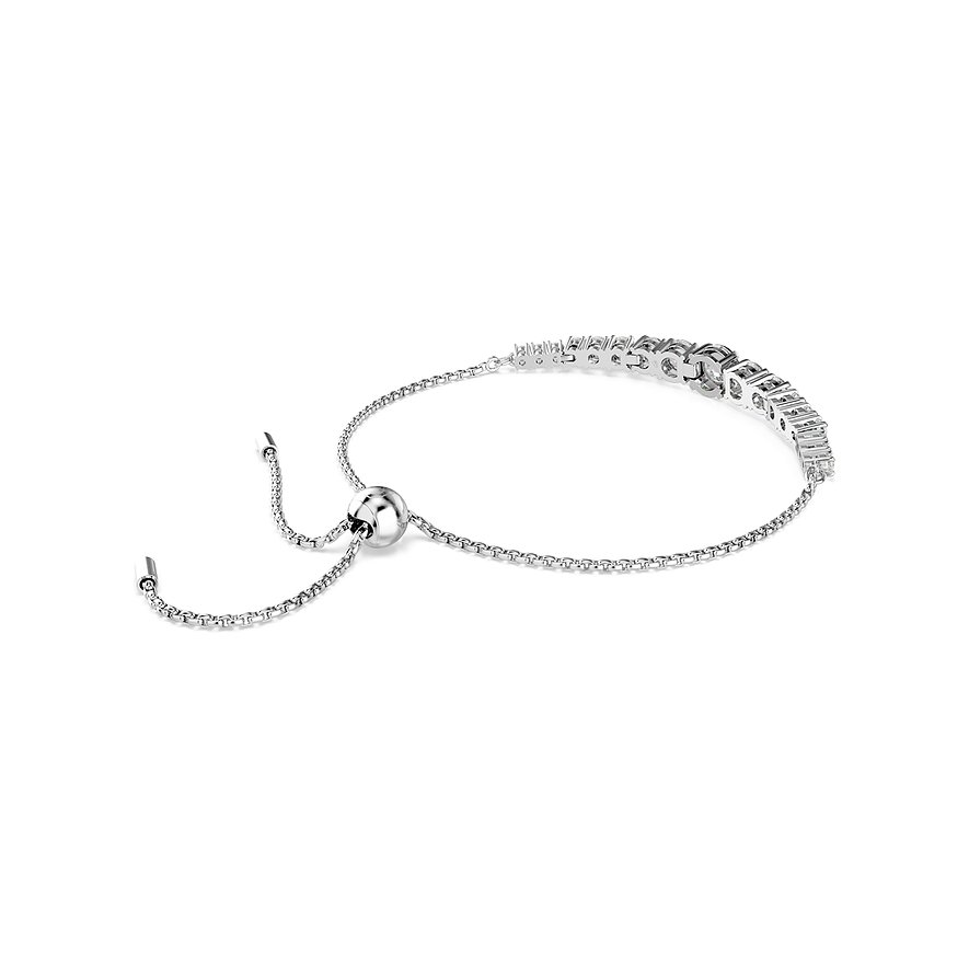Swarovski Armband aus Metall mit weißen Kristallen, verstellbar.