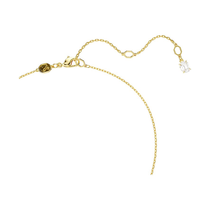 Swarovski Kette Stilla Attract, weiße Steine, gold, Kissenschliff 5693153