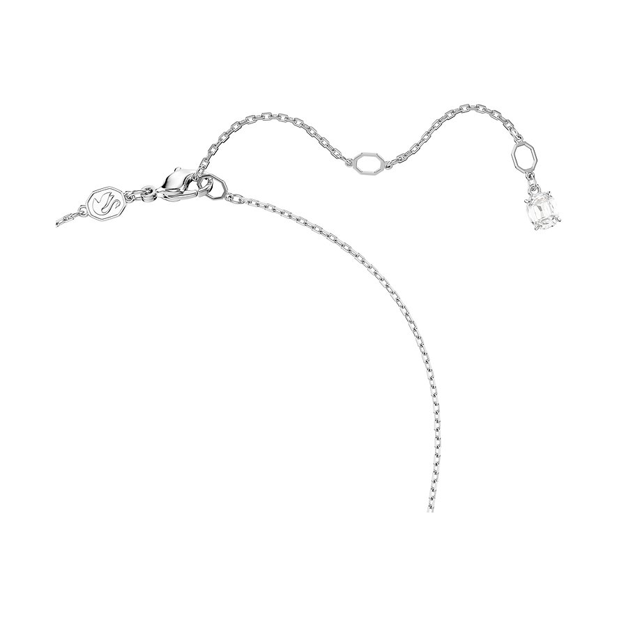Swarovski Kette aus Metall mit Swarovski-Kristall und einem achteckigen Element.