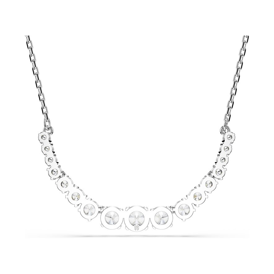 Swarovski Halskette aus Metall mit Swarovski-Kristallen, poliert.