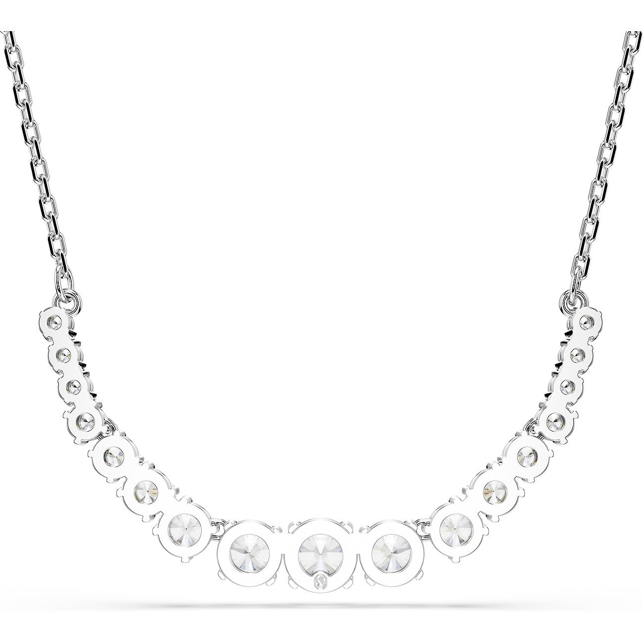 Swarovski Halskette aus Metall mit Swarovski-Kristallen, poliert.