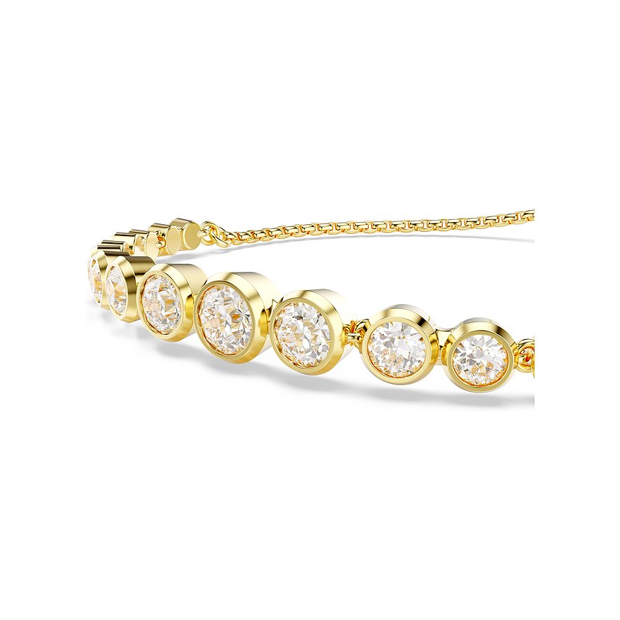Swarovski armband van metaal met kristallen, goudkleurig.