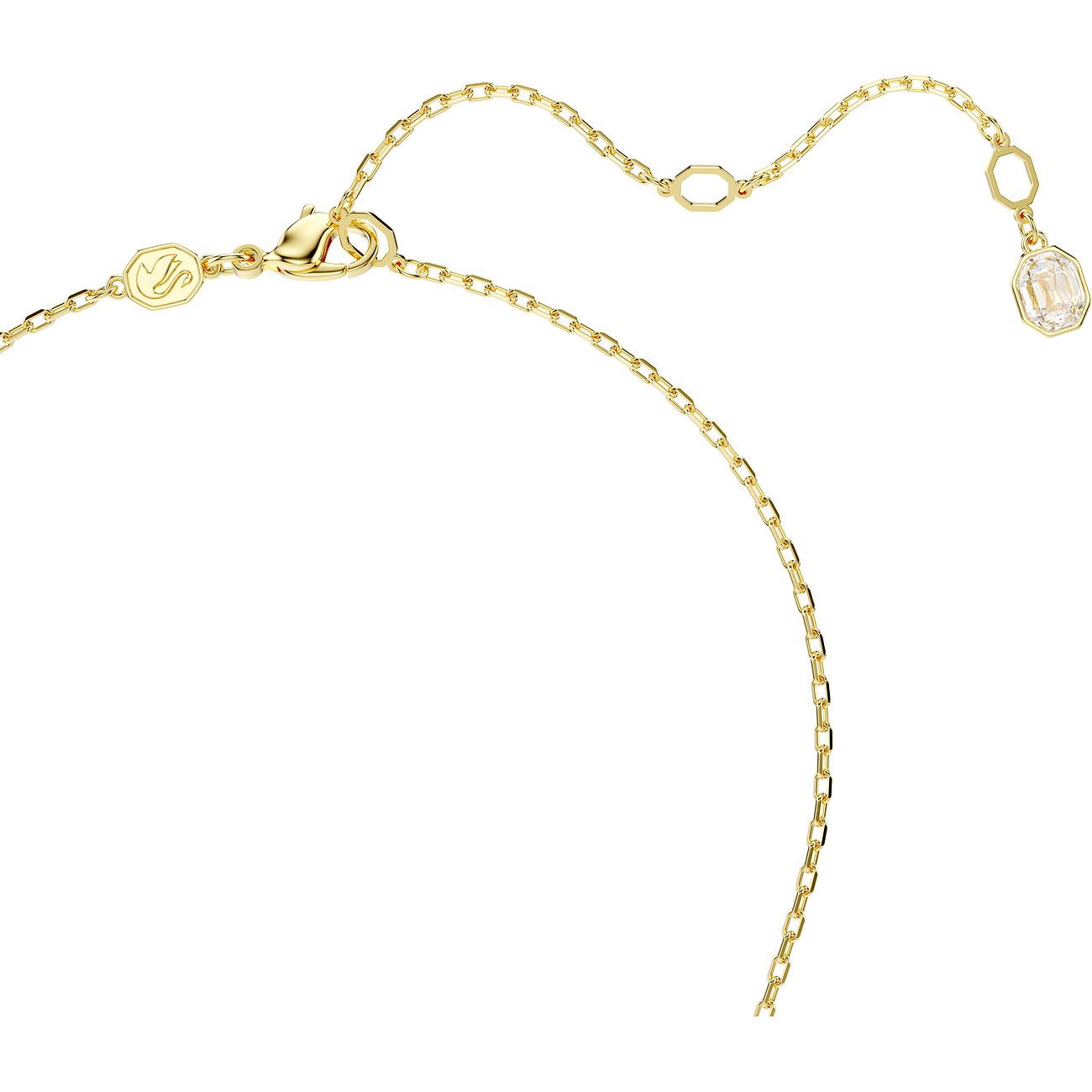 Swarovski Kette aus Metall mit einem facettierten Swarovski-Kristall.