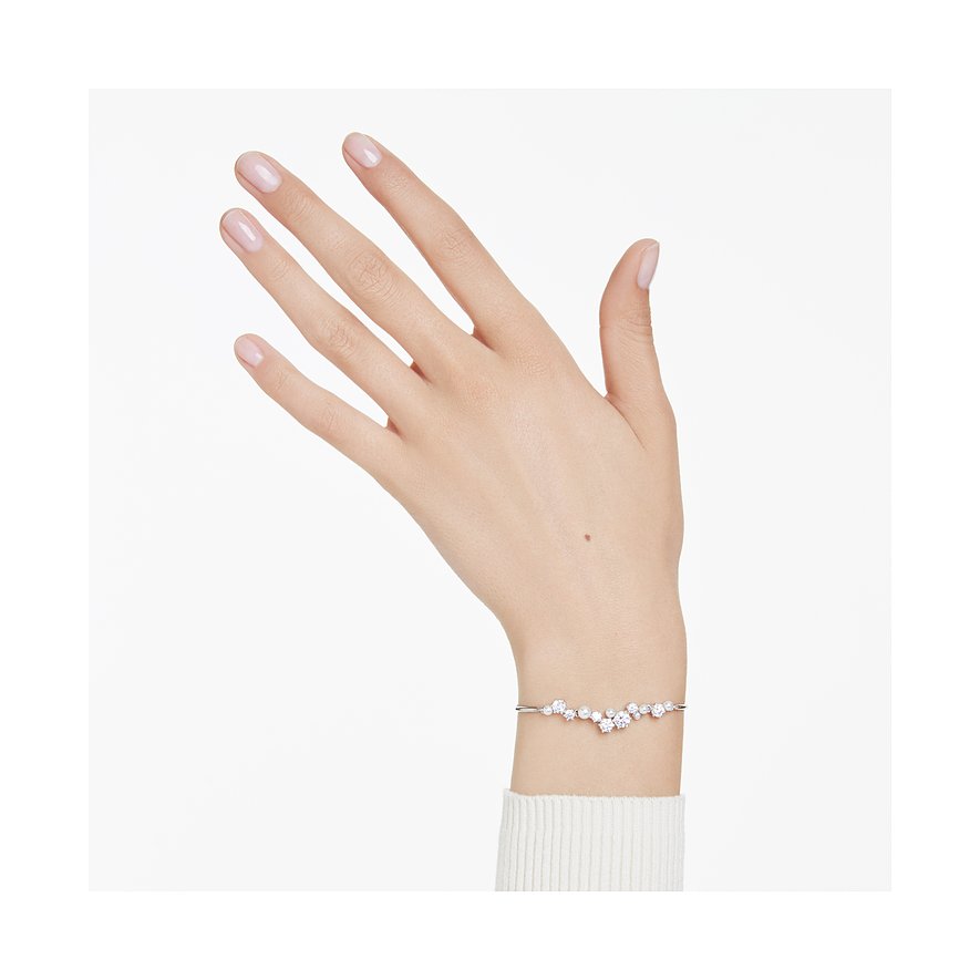 Swarovski metalen armband met kristallen.