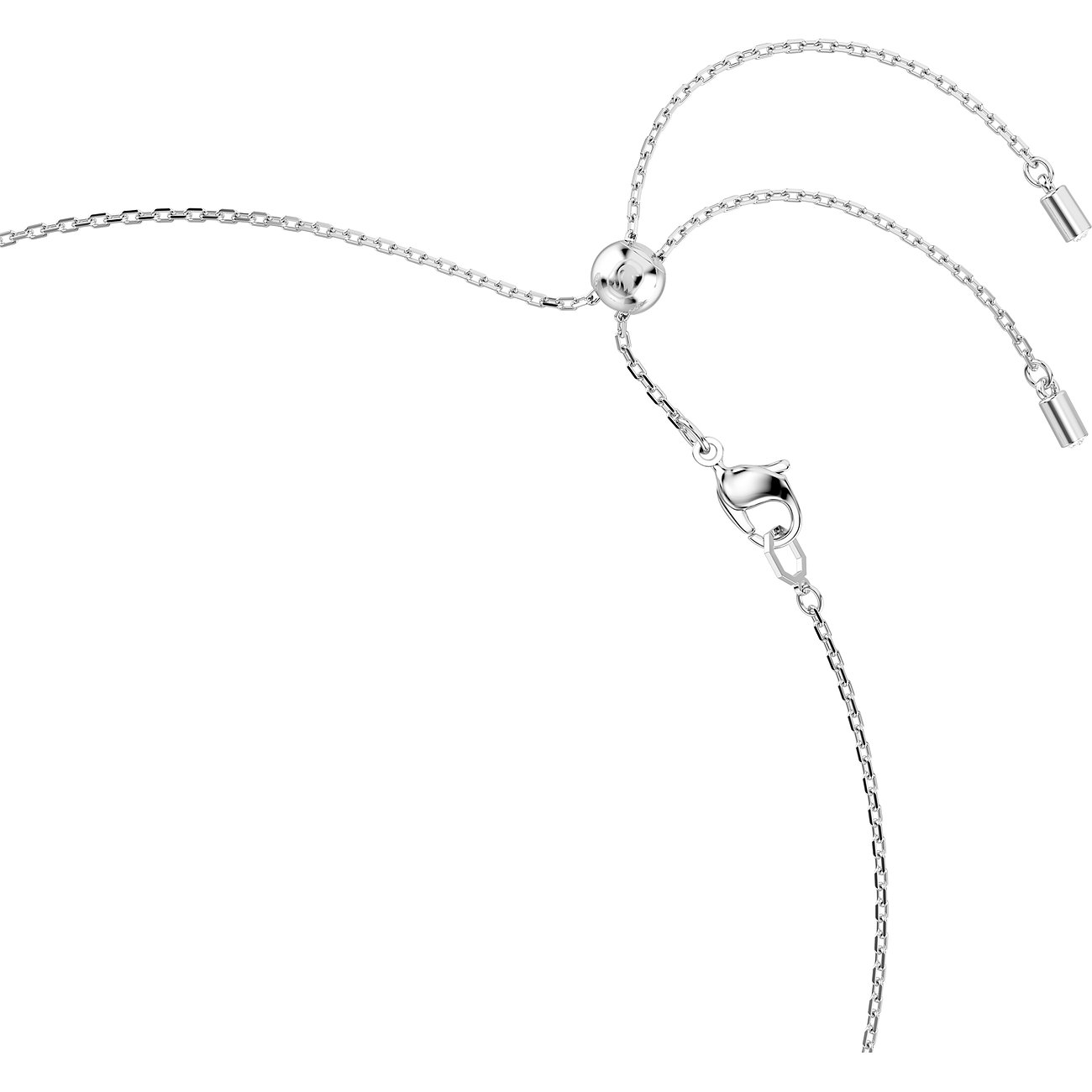 Swarovski Kette mit Karabinerverschluss und Kristallsteinen.