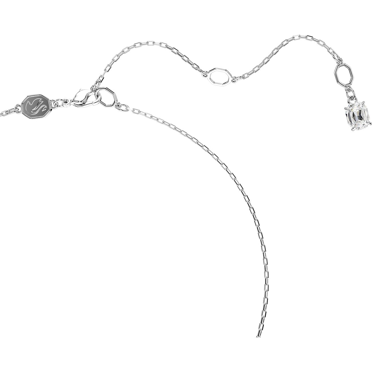Swarovski ketting van metaal met een Swarovski-kristal.
