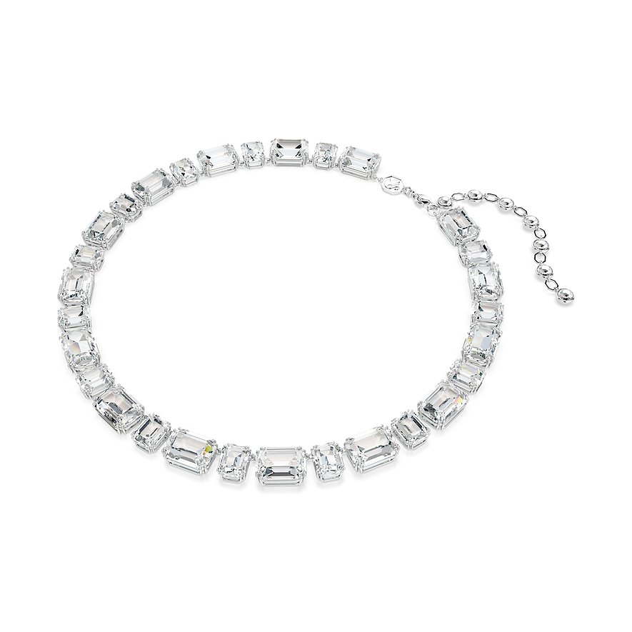 Swarovski Kette Millenia, Swarovski-Kristall, Damen, Metall, weiß