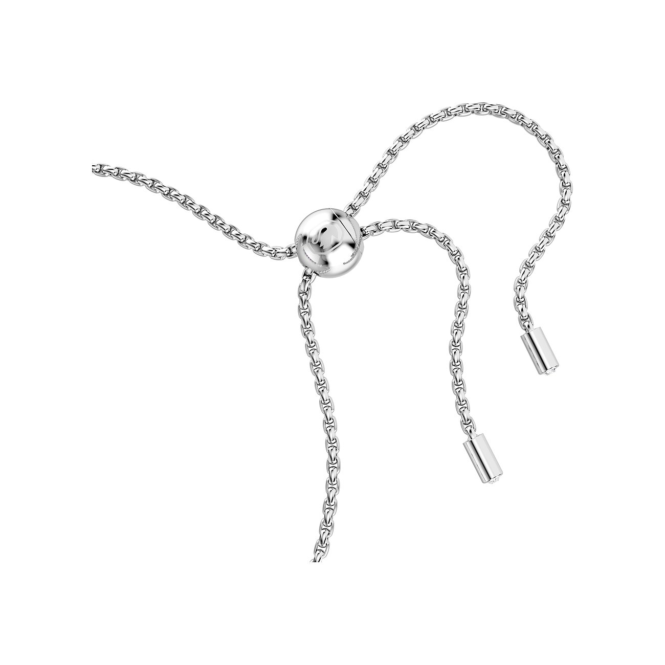 Swarovski Armband aus Metall mit Swarovski-Kristall, silberfarben, mit Schiebeverschluss.