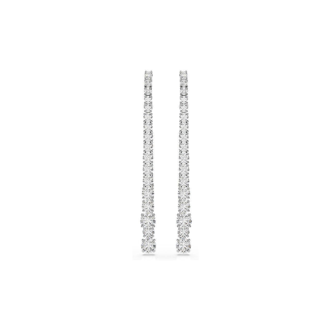 Swarovski Ohrringe aus Metall mit weißen Kristallen.