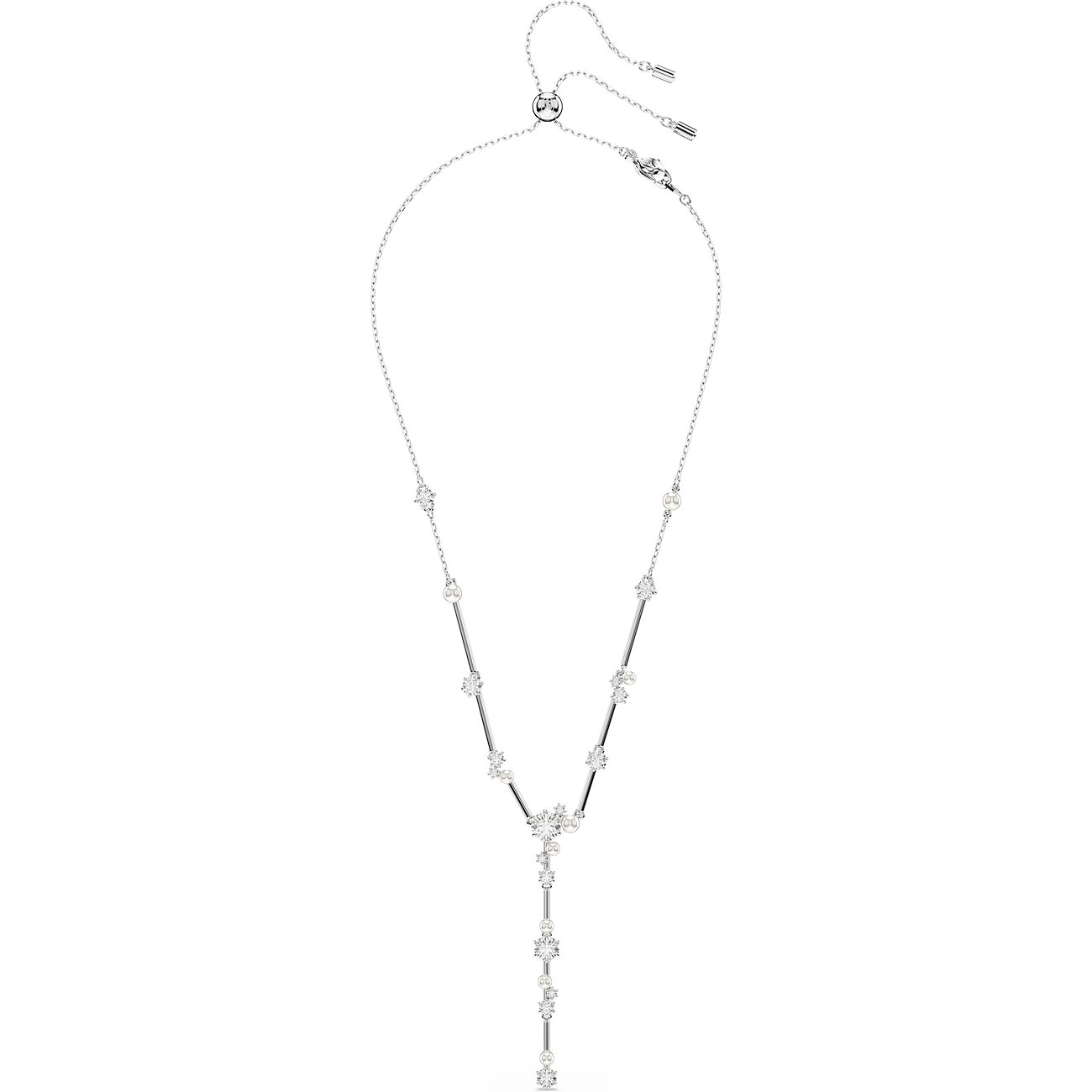 Swarovski Halsschmuck aus Metall mit Kristallen und Perlen.