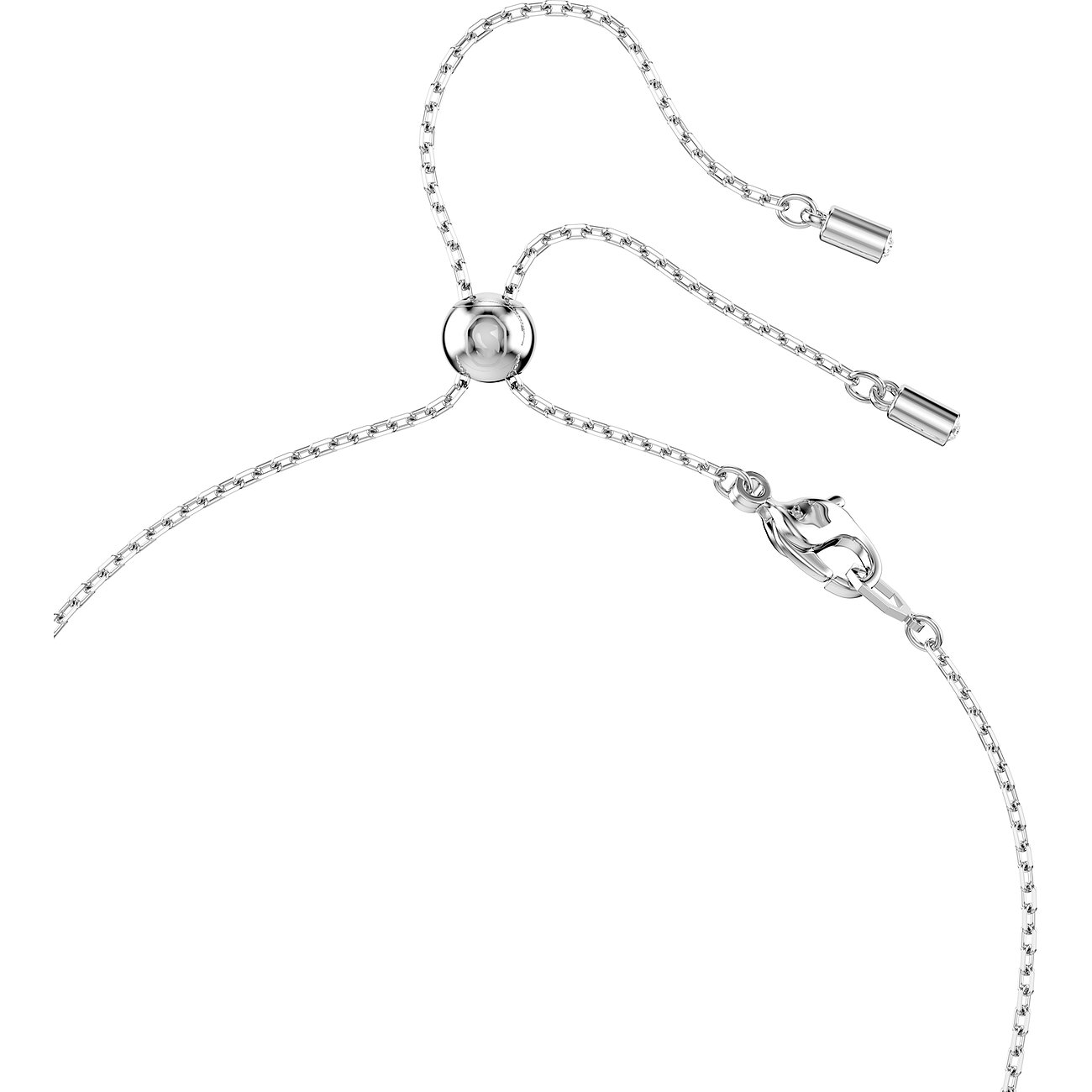 Swarovski Halsschmuck aus Metall mit Farbstein und Karabinerverschluss.