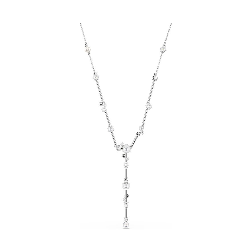 Swarovski Halskette aus Metall mit Kristallen und Kunstperlen.