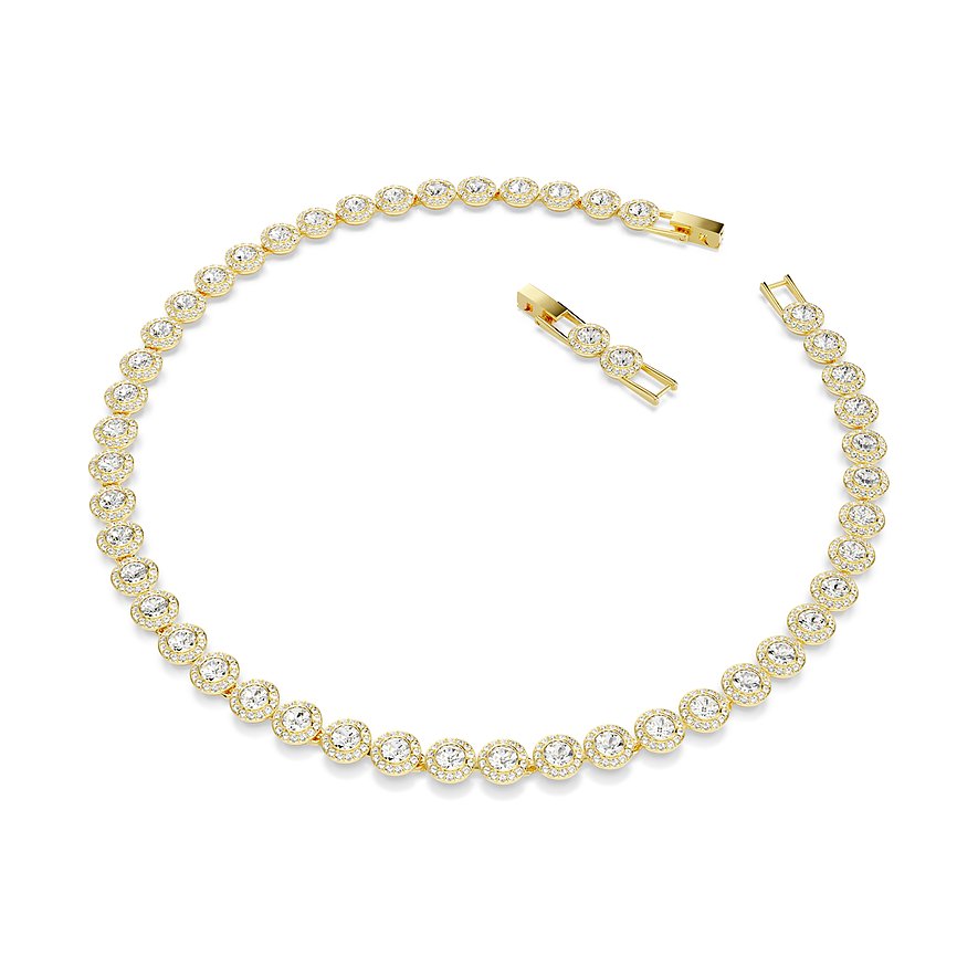 Swarovski Kette Una, Swarovski-Kristall, Damen, Metall, weiß