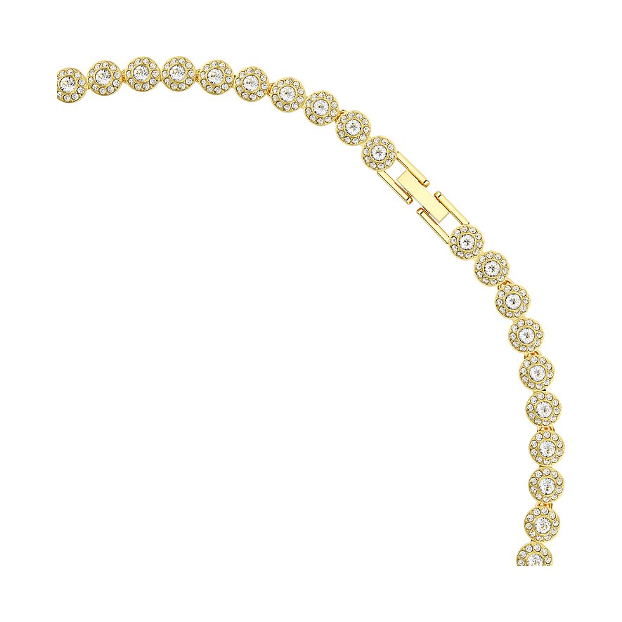 Swarovski Armband aus Metall mit Kristallen, goldfarben.