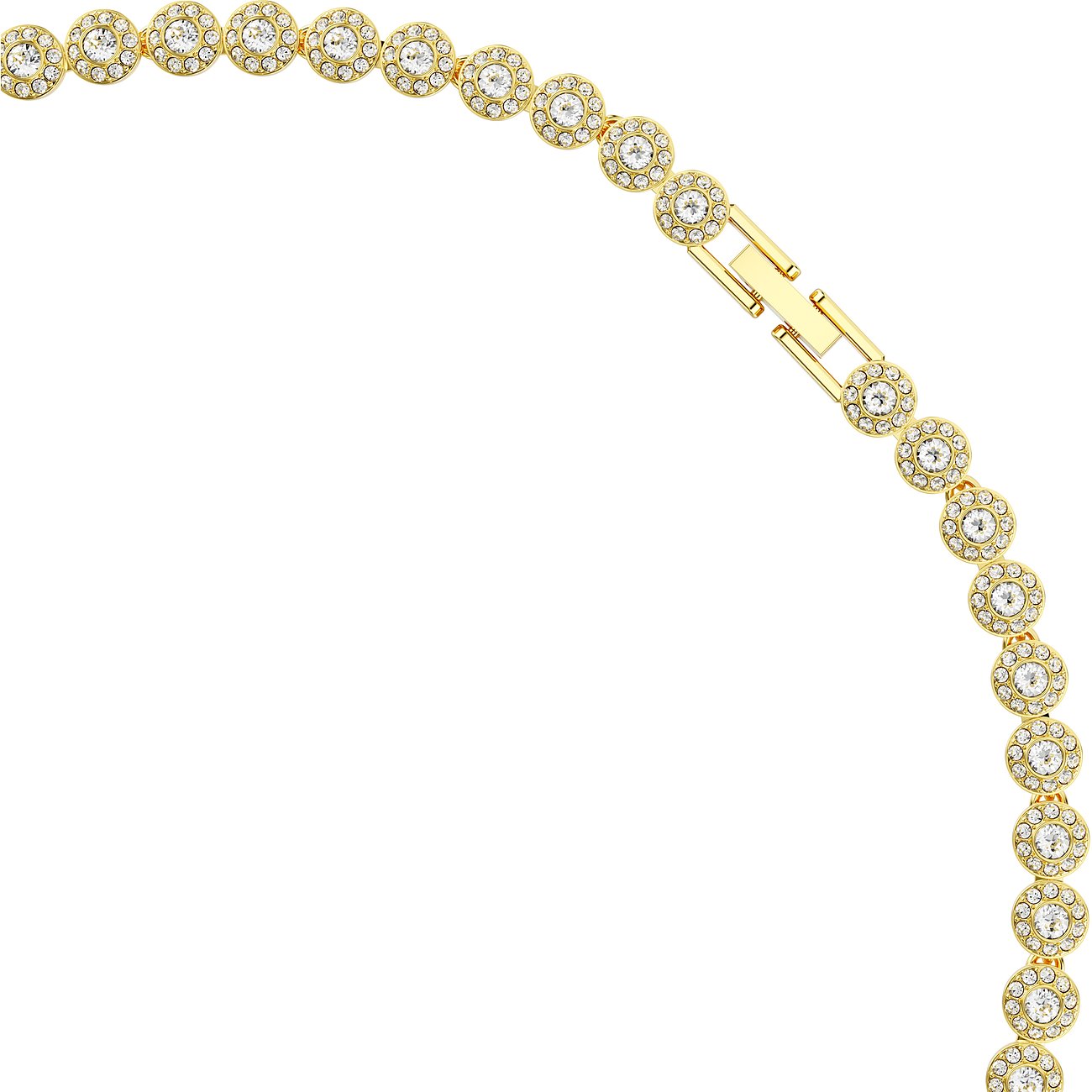 Swarovski Armband aus Metall mit Kristallen, goldfarben.