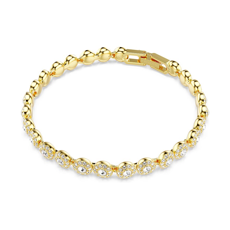 Swarovski Armband aus vergoldetem Metall mit Kristallen.