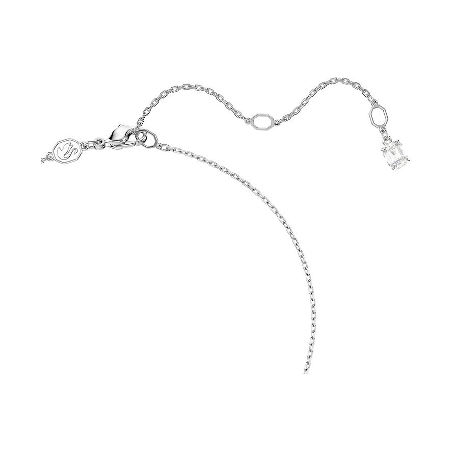 Swarovski ketting van metaal met kristallen hanger en fijne ketting.