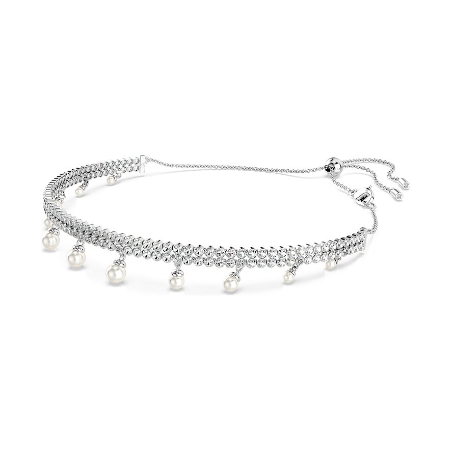 Swarovski Kette Ariana Grande Capsule, Swarovski-Kristall, Damen, Metall, weiß