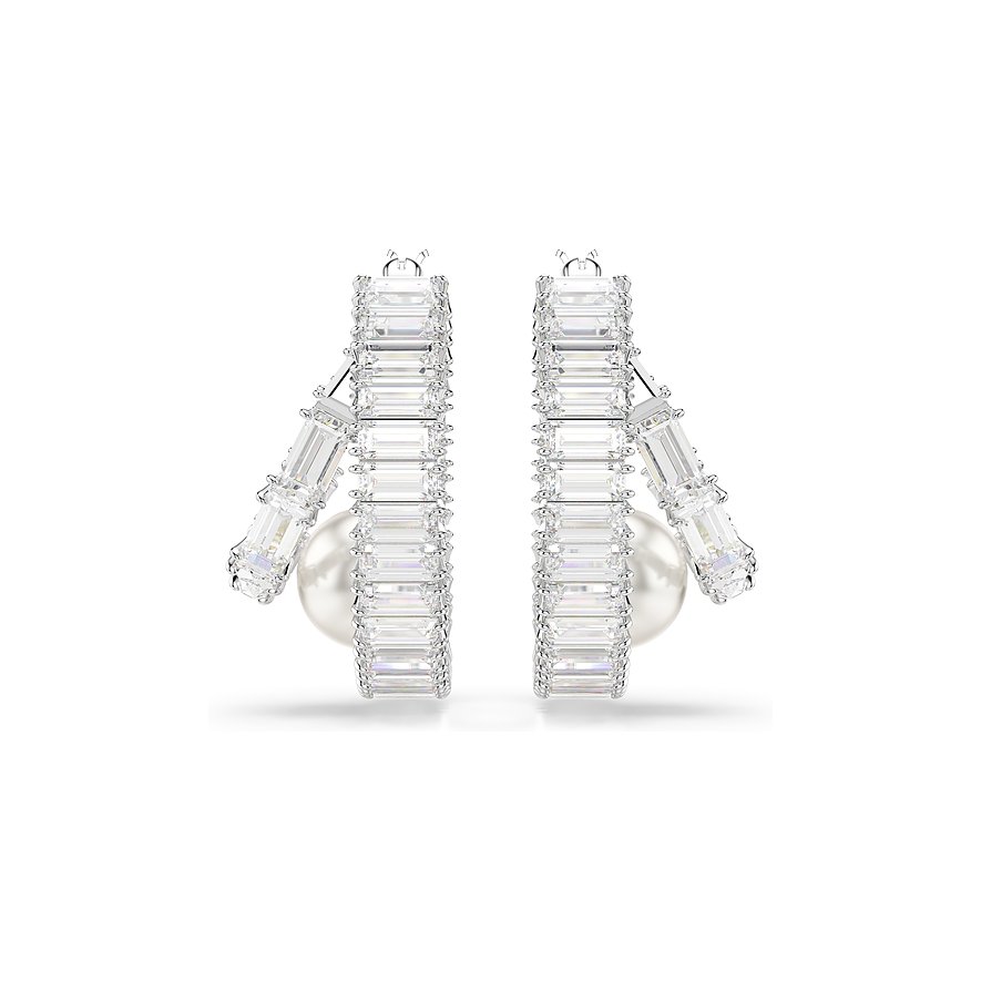 Swarovski Creolen Ariana Grande Capsule, Swarovski-Kristall, Damen, Metall, silber