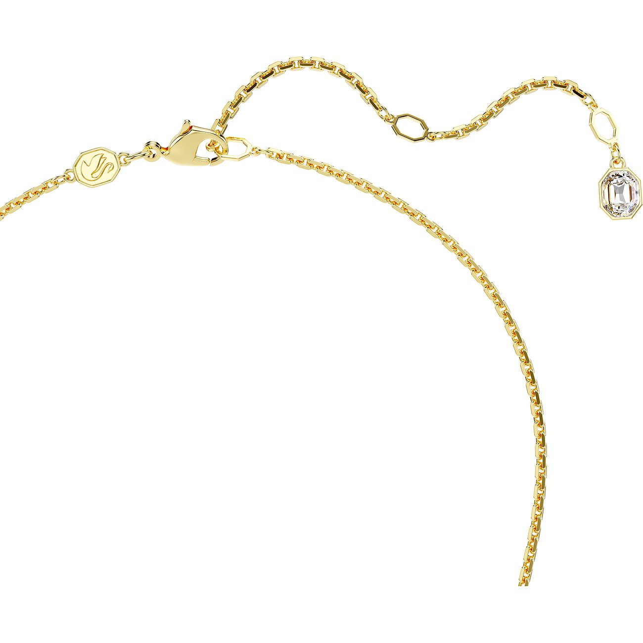 Swarovski Halskette aus Metall mit einem Kristallanhänger.