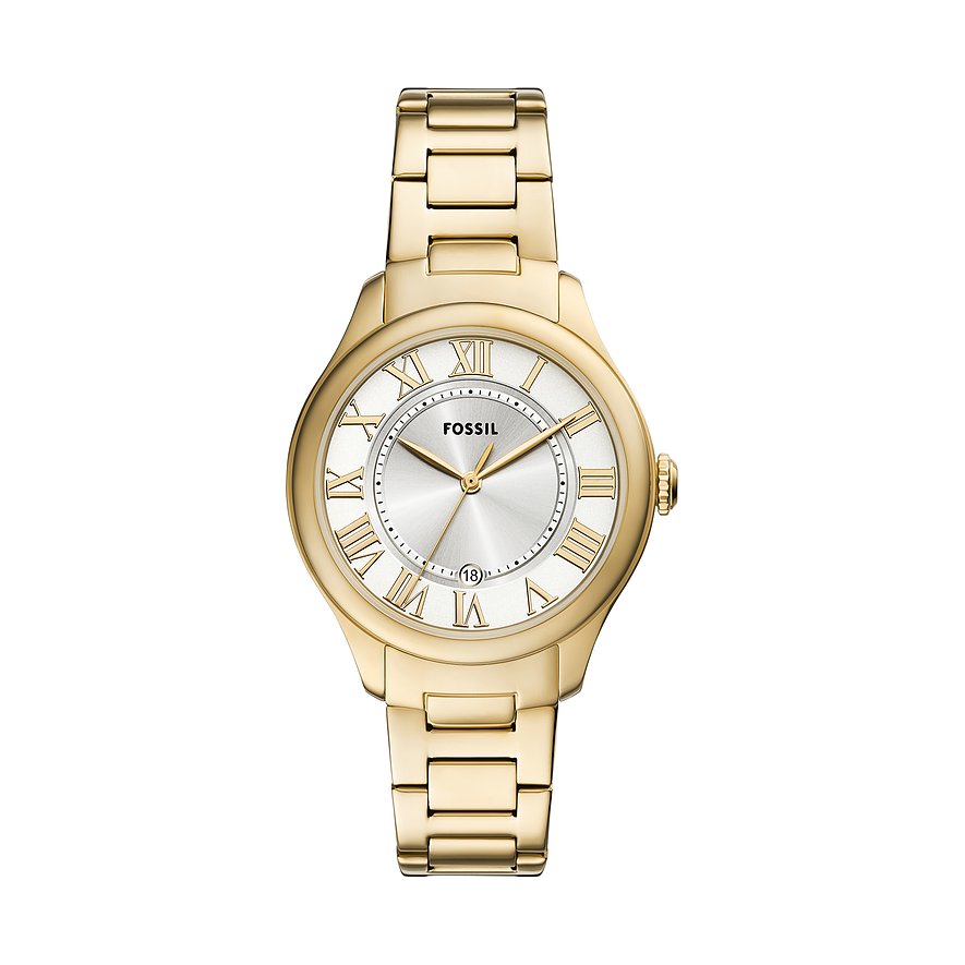 Fossil Damenuhr GILMORE ES5395, Damen, Edelstahl, Armband: Edelstahl, Quarz, analog