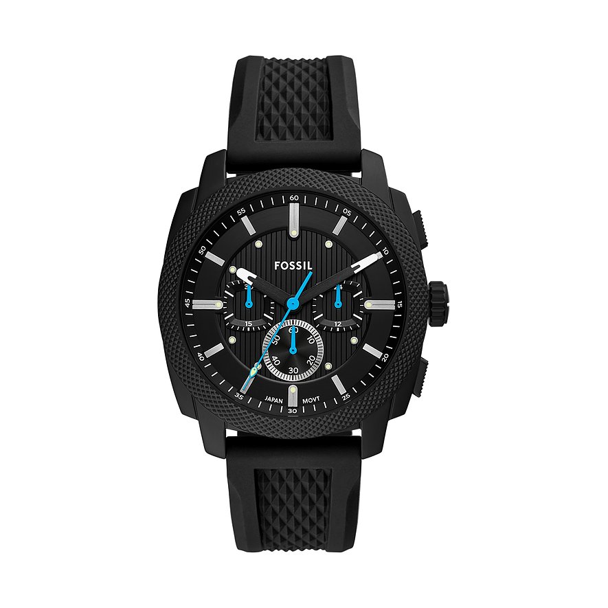 Fossil Chronograph MACHINE FS6099, Herren, Edelstahl, Armband: Silikon, Quarz, analog