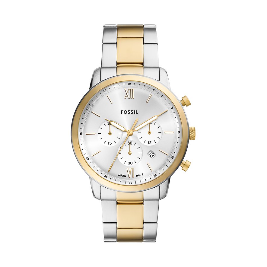 Fossil Chronograph NEUTRA FS6112, Herren, Edelstahl, Armband: Edelstahl, Quarz, analog