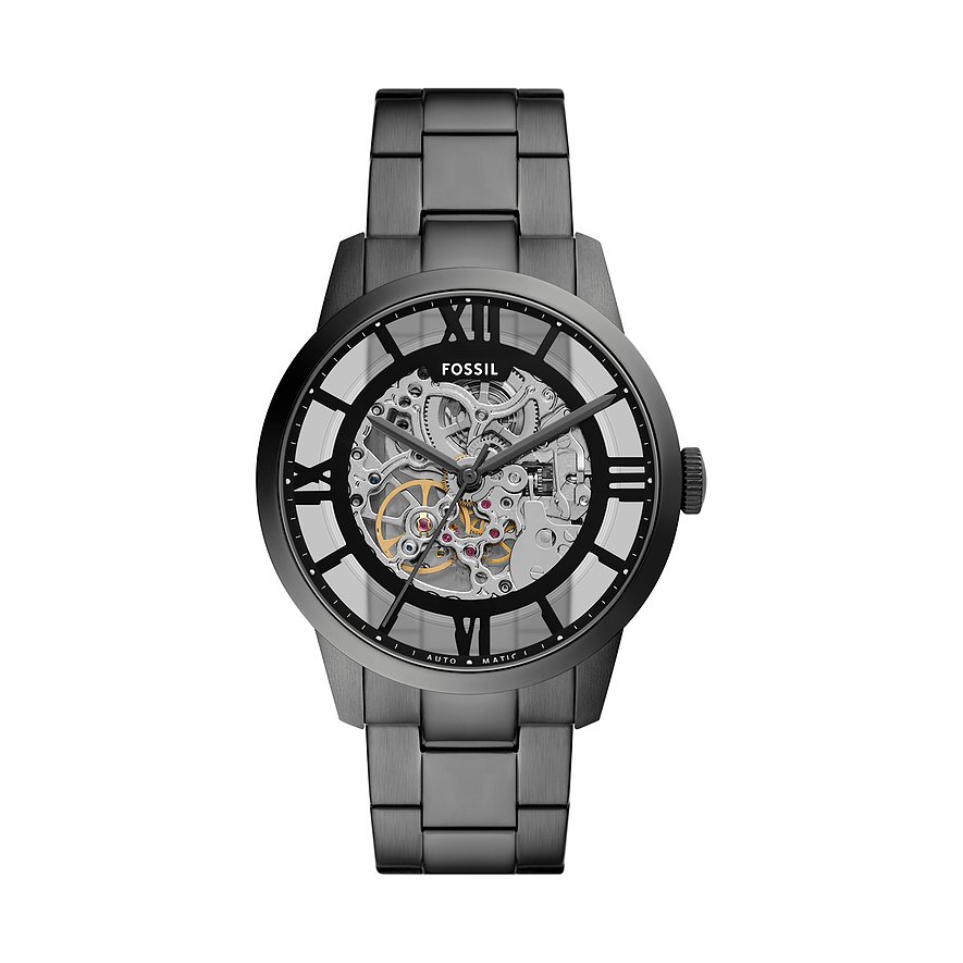 Fossil Herrenuhr TOWNSMAN ME3268, Herren, Edelstahl, Armband: Edelstahl, Automatik, analog