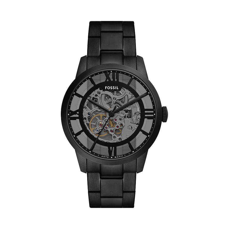 Fossil Herrenuhr TOWNSMAN ME3269, Herren, Edelstahl, Armband: Edelstahl, Automatik, analog