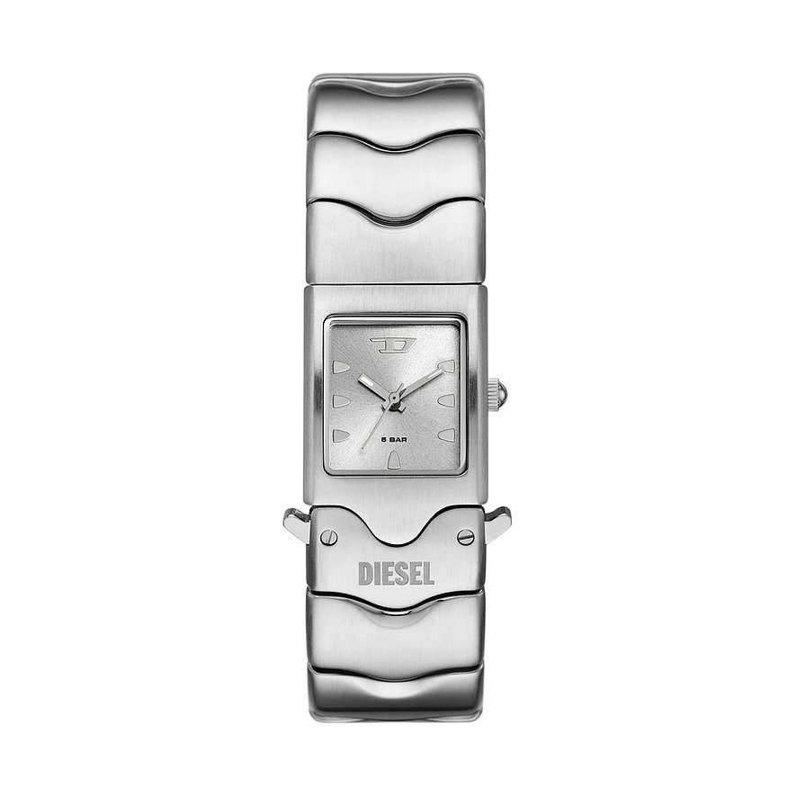 Diesel Herrenuhr CLOSER DZ2222, Herren, Edelstahl, Armband: Edelstahl, Quarz, analog