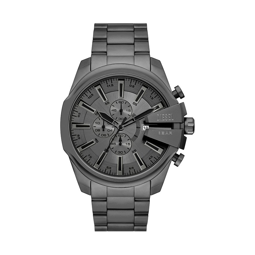 Diesel Chronograph MEGA CHIEF SLIM DZ4676, Herren, Edelstahl, Armband: Edelstahl, Quarz, analog