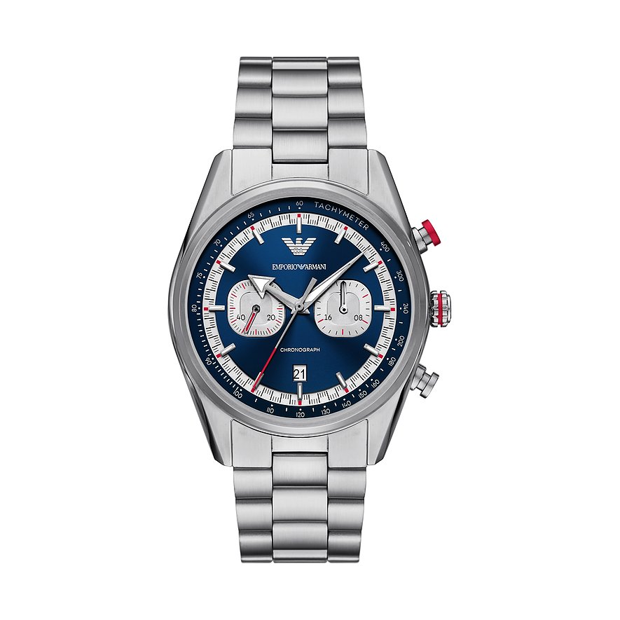 Emporio Armani Chronograph AR11676, Herren, Edelstahl, Armband: Edelstahl, Quarz, analog