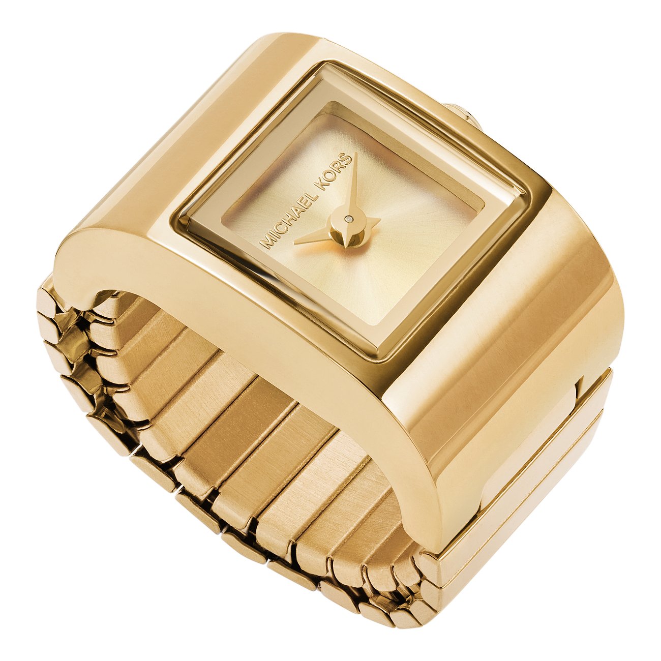 Michael Kors damklocka med boett i rostfritt stål, guldfärgad, analog.