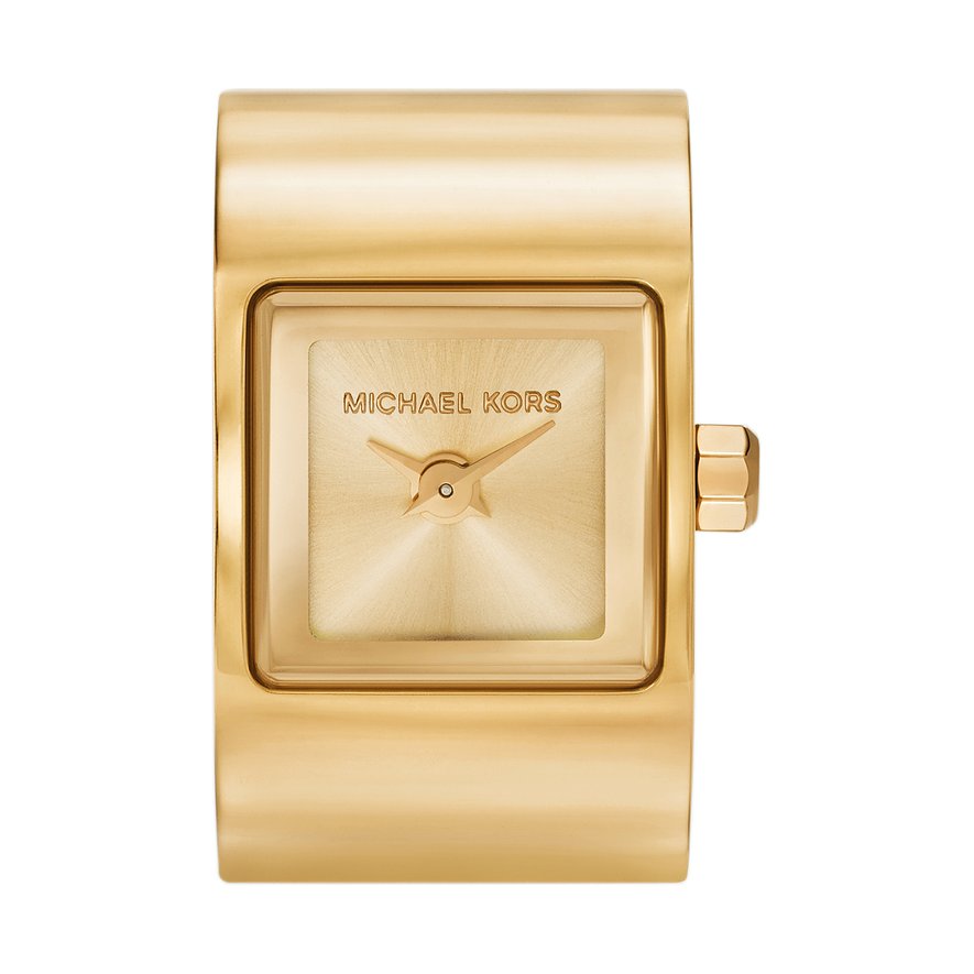 Michael Kors damklocka med boett i rostfritt stål, guldfärgad, analog.