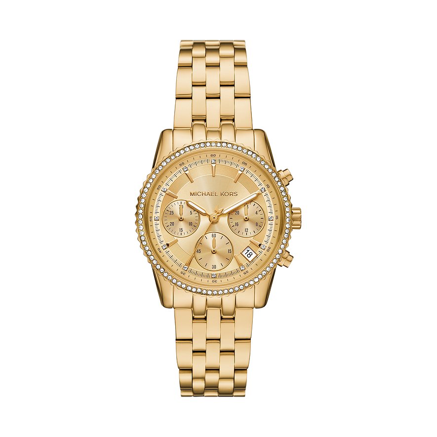 Michael Kors Chronograph Bryant MK7530, Damen, Edelstahl, Armband: Edelstahl, Quarz, analog