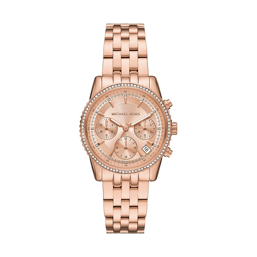 Michael Kors Chronograph Bryant MK7531, Damen, Edelstahl, Armband: Edelstahl, Quarz, analog