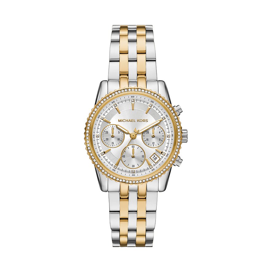 Michael Kors Chronograph Bryant MK7532, Damen, Edelstahl, Armband: Edelstahl, Quarz, analog