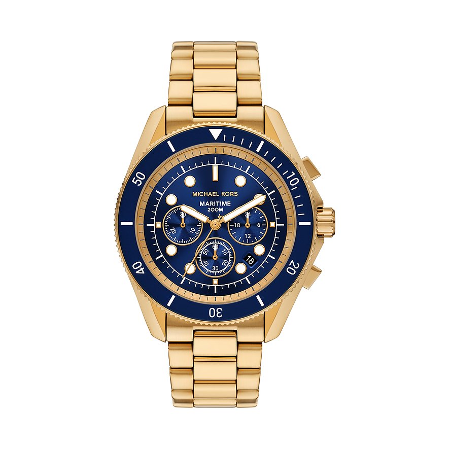 Michael Kors Chronograph MARITIME MK9202, Herren, Edelstahl, Armband: Edelstahl, Quarz, analog