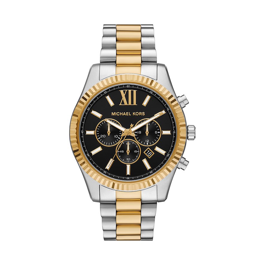 Michael Kors Chronograph LEXINGTON MK9207, Herren, Edelstahl, Armband: Edelstahl, Quarz, analog