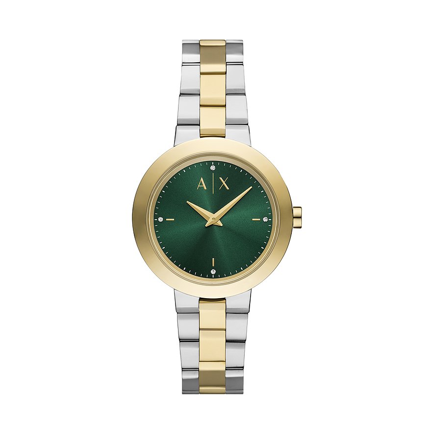 Armani Exchange Damenuhr AX5176, Damen, Edelstahl, Armband: Edelstahl, Quarz, analog