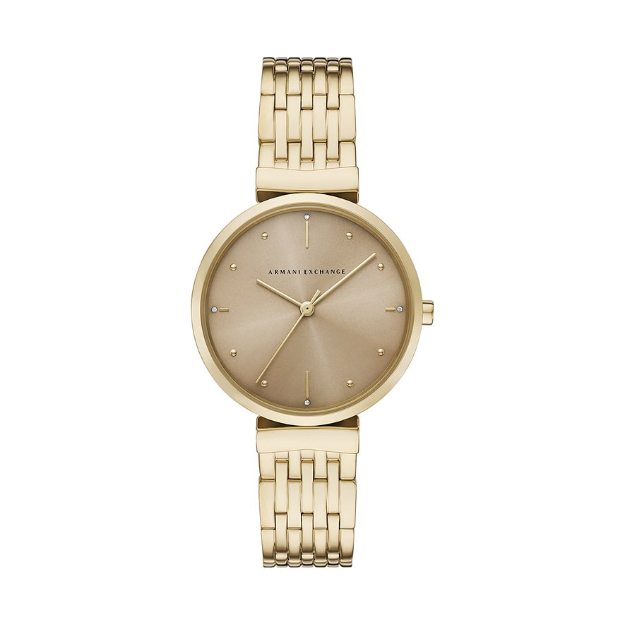 Armani Exchange Damenuhr AX5916, Damen, Edelstahl, Armband: Edelstahl, Quarz, analog